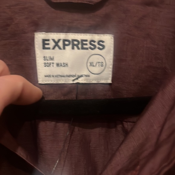 NWT Express Mens short sleeve button down - Picture 3 of 3
